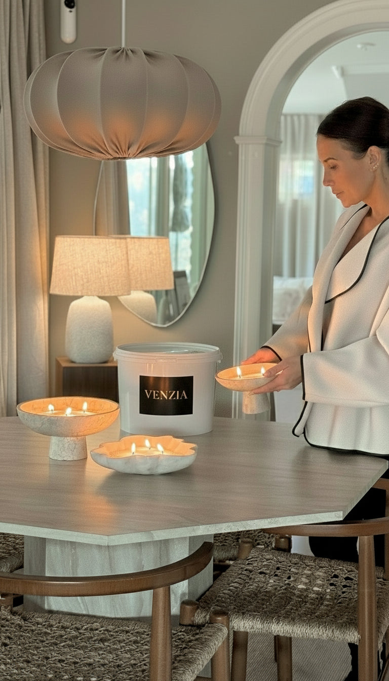 💎 Cubo de Vela de Arena Venzia + 200 mechas – 4,5 kg de calma y creatividad